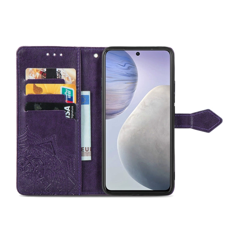 For vivo X60 Mandala Flower Embossed Horizontal Flip Leather Case with Bracket / Card Slot / Wallet / Lanyard