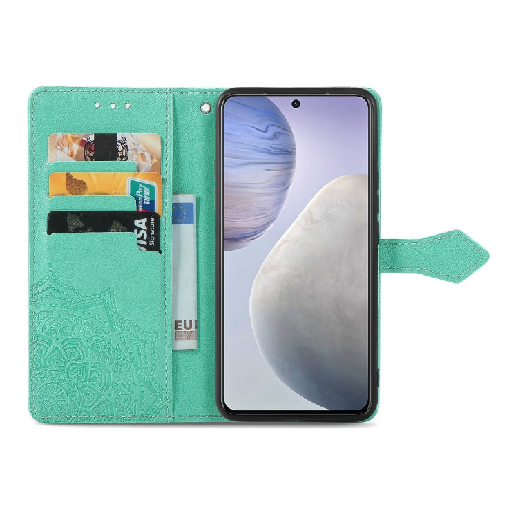 For vivo X60 Mandala Flower Embossed Horizontal Flip Leather Case with Bracket / Card Slot / Wallet / Lanyard