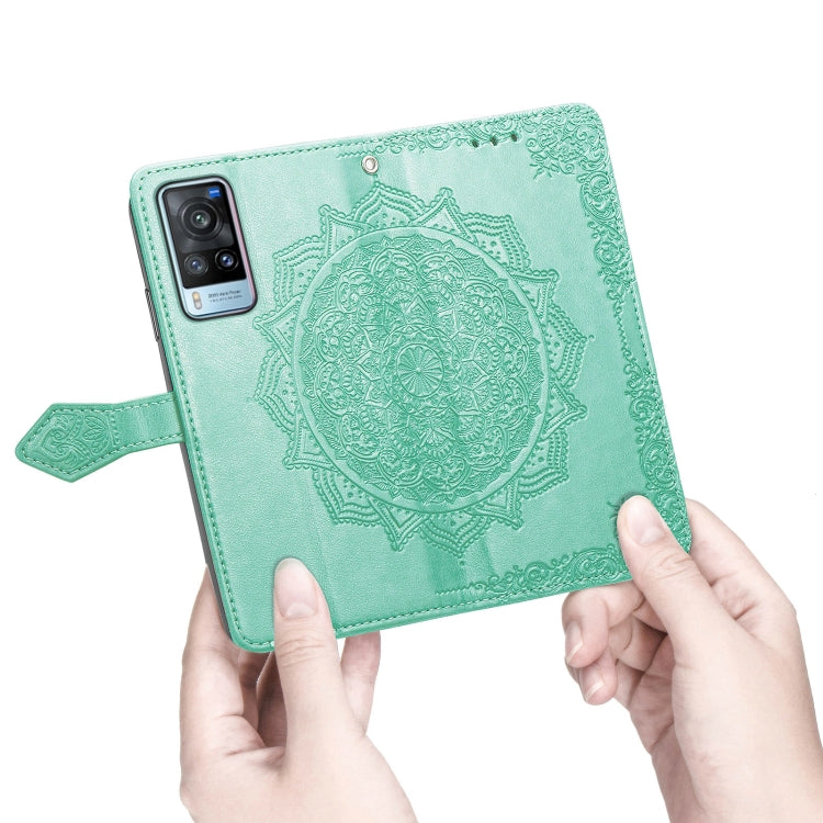 For vivo X60 Mandala Flower Embossed Horizontal Flip Leather Case with Bracket / Card Slot / Wallet / Lanyard