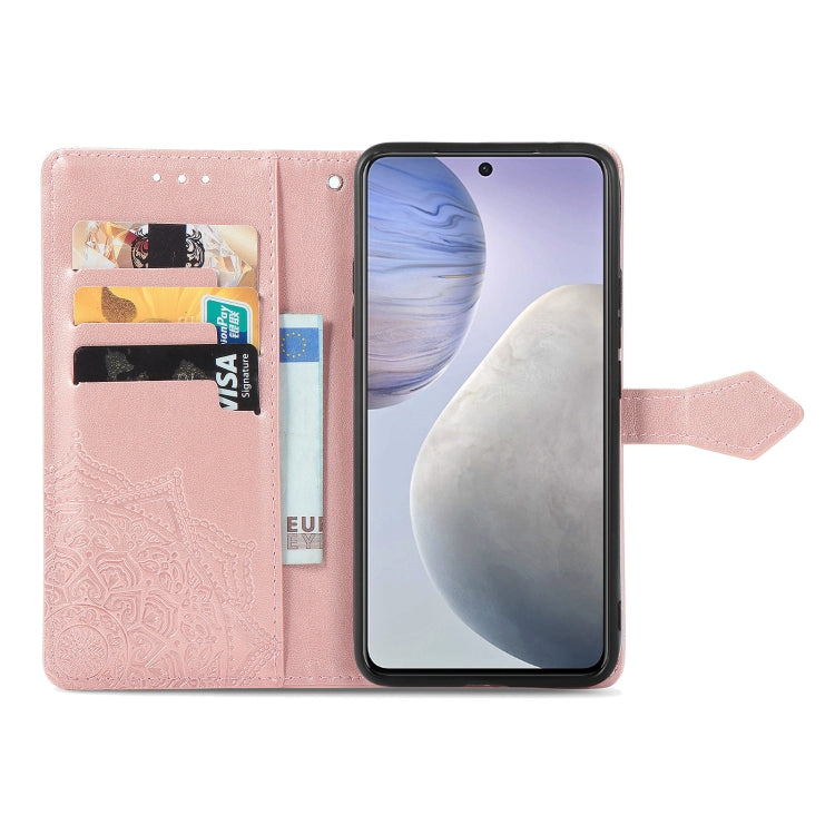 For vivo X60 Mandala Flower Embossed Horizontal Flip Leather Case with Bracket / Card Slot / Wallet / Lanyard
