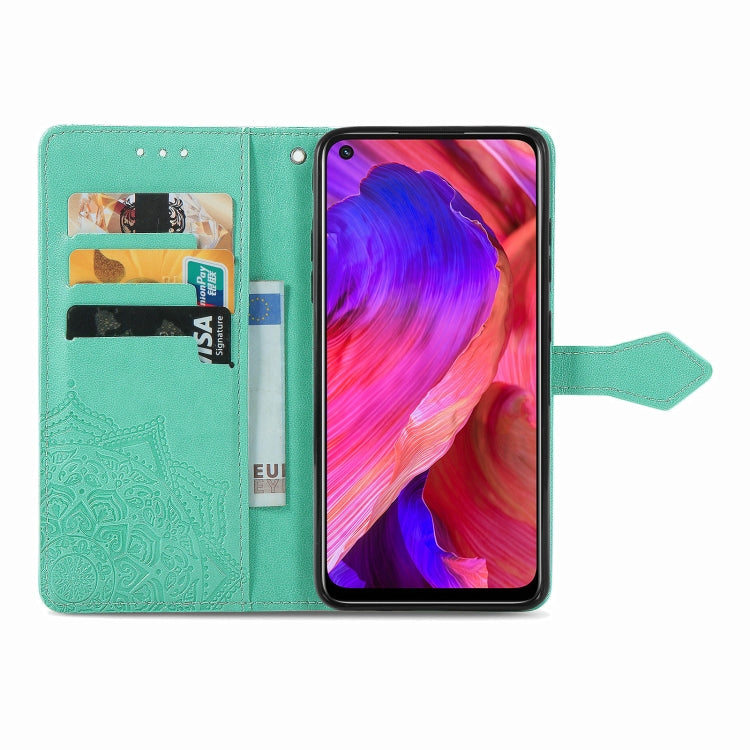 For OPPO A93 5G Mandala Flower Embossed Horizontal Flip Leather Case with Bracket / Card Slot / Wallet / Lanyard