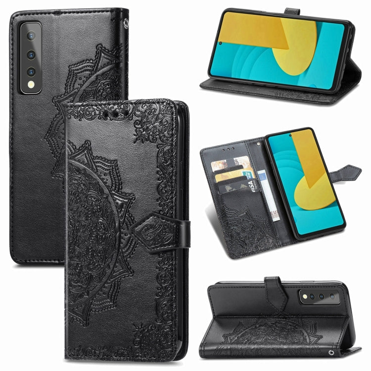 For LG Stylo 7 Mandala Flower Embossed Horizontal Flip Leather Case with Bracket / Card Slot / Wallet / Lanyard