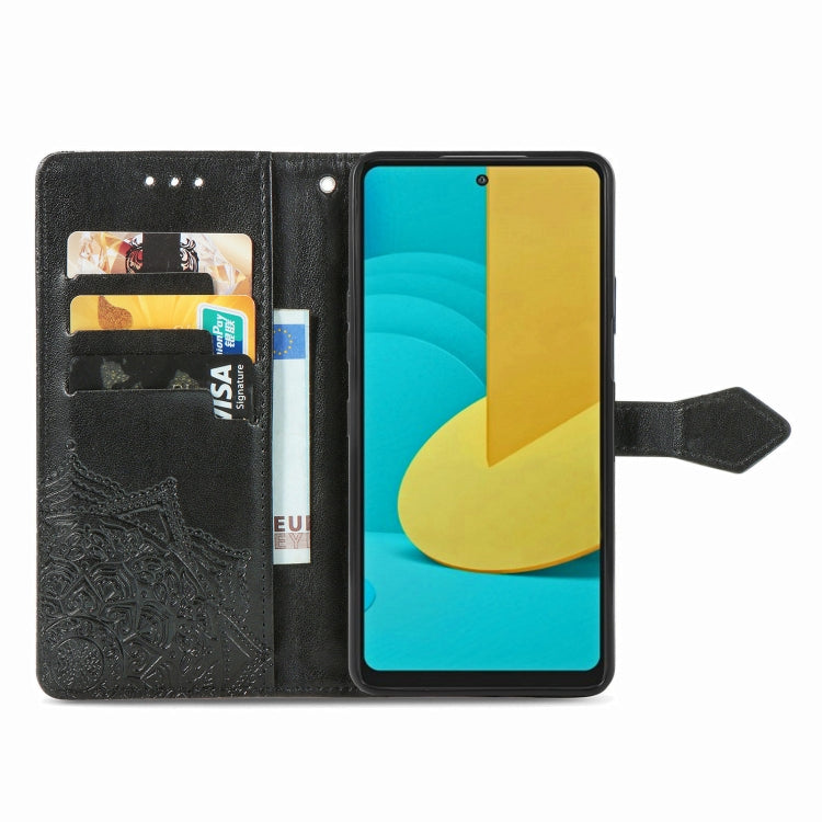 For LG Stylo 7 Mandala Flower Embossed Horizontal Flip Leather Case with Bracket / Card Slot / Wallet / Lanyard