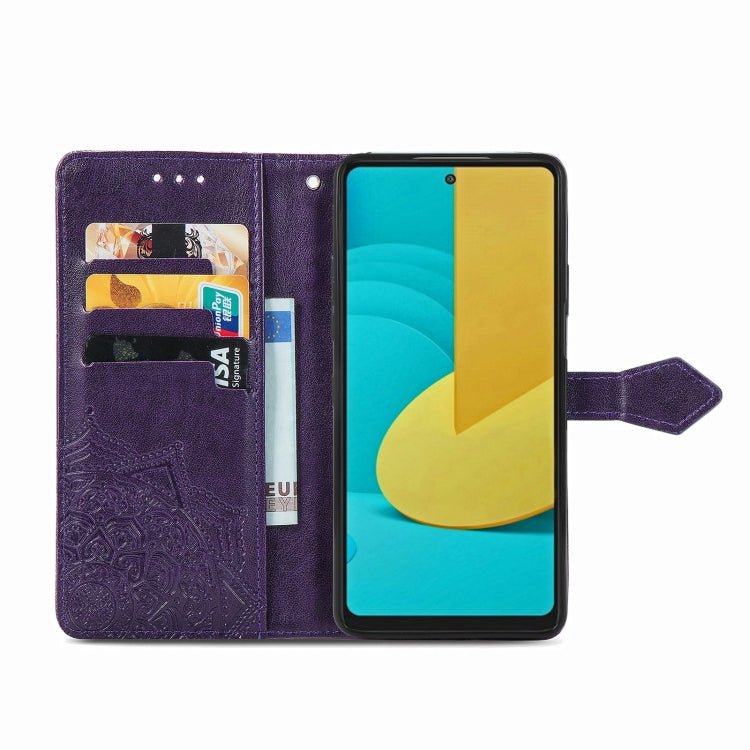 For LG Stylo 7 Mandala Flower Embossed Horizontal Flip Leather Case with Bracket / Card Slot / Wallet / Lanyard