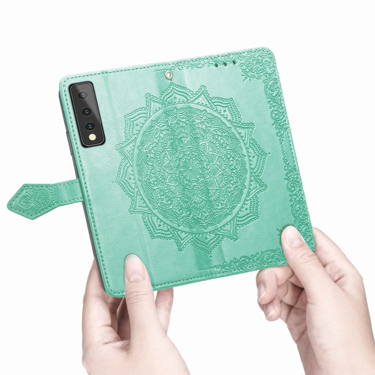 For LG Stylo 7 Mandala Flower Embossed Horizontal Flip Leather Case with Bracket / Card Slot / Wallet / Lanyard