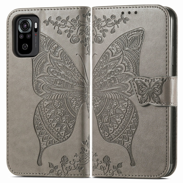 For Xiaomi Redmi Note 10 4G Butterfly Love Flower Embossed Horizontal Flip Leather Case with Bracket & Card Slot & Wallet & Lanyard