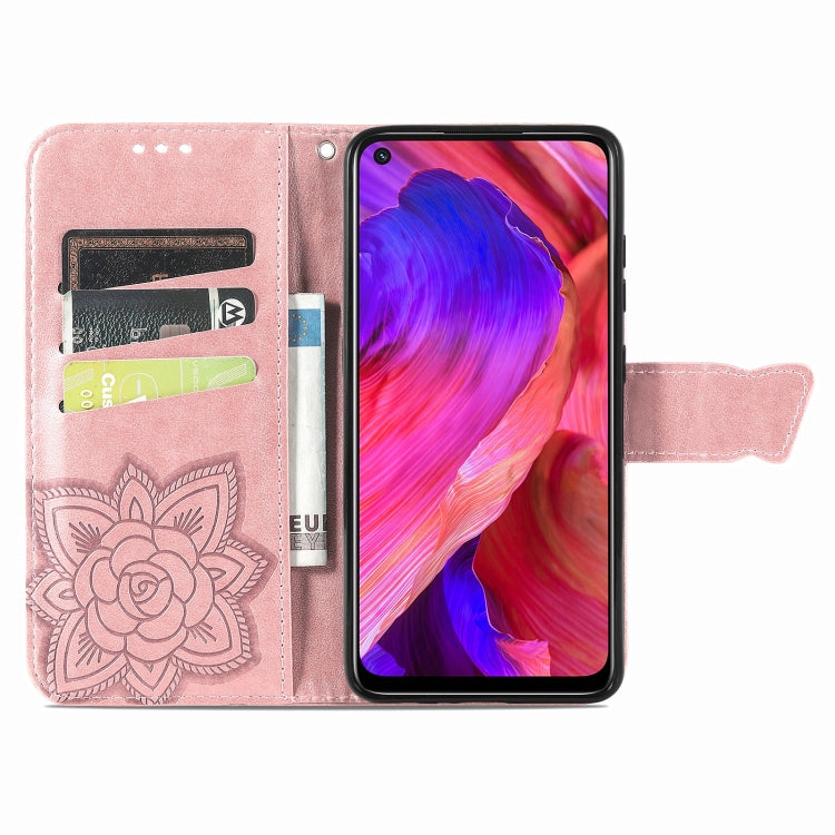 For OPPO A93 Butterfly Love Flower Embossed Horizontal Flip Leather Case with Bracket & Card Slot & Wallet & Lanyard