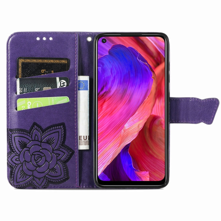 For OPPO A93 Butterfly Love Flower Embossed Horizontal Flip Leather Case with Bracket & Card Slot & Wallet & Lanyard