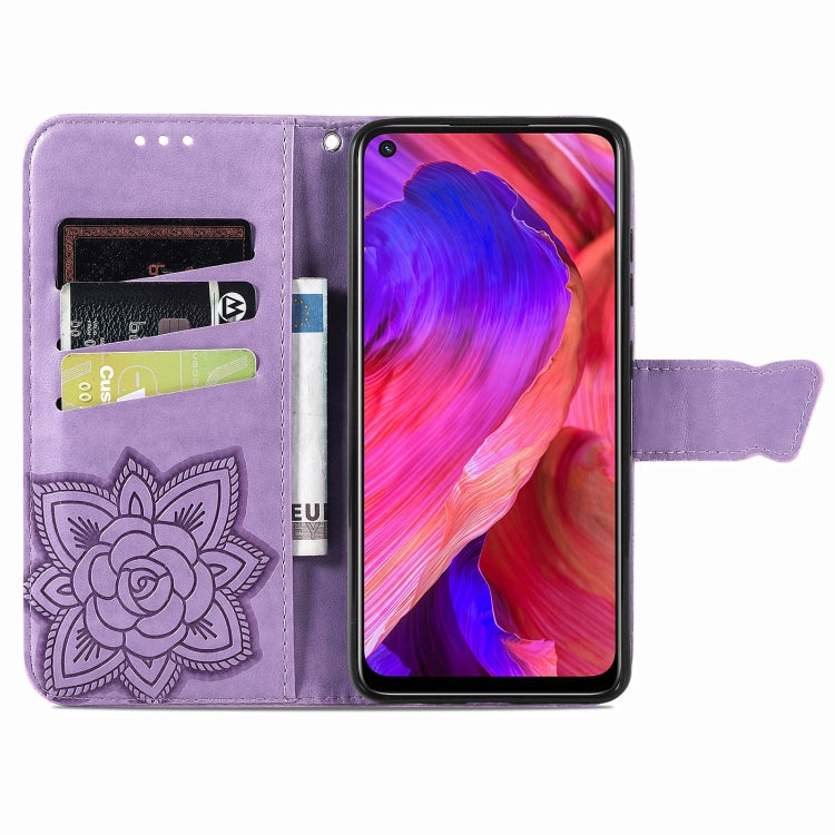 For OPPO A93 Butterfly Love Flower Embossed Horizontal Flip Leather Case with Bracket & Card Slot & Wallet & Lanyard