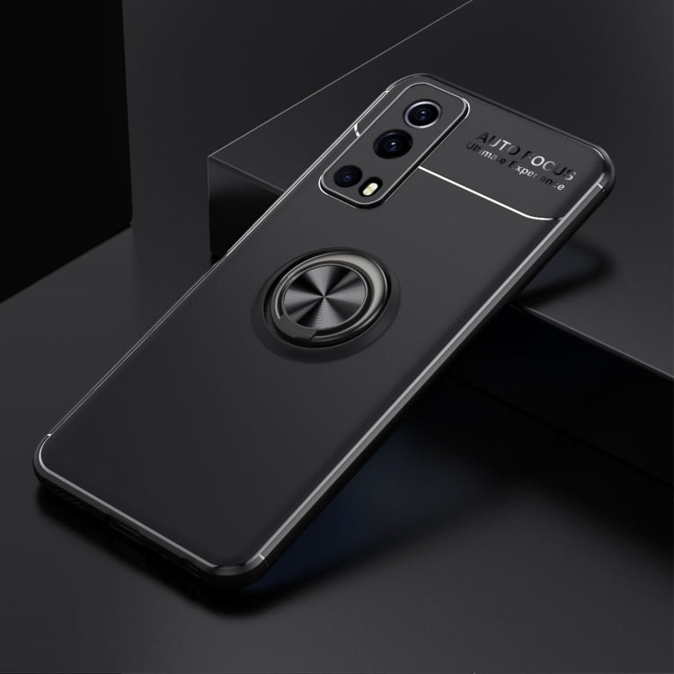 For vivo IQOO Z3 5G Metal Ring Holder 360 Degree Rotating TPU Case