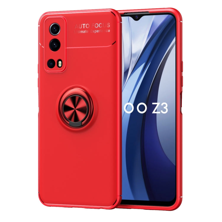 For vivo IQOO Z3 5G Metal Ring Holder 360 Degree Rotating TPU Case