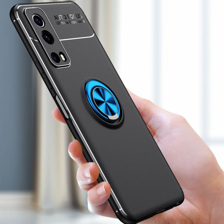 For vivo IQOO Z3 5G Metal Ring Holder 360 Degree Rotating TPU Case