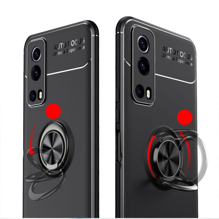 For vivo IQOO Z3 5G Metal Ring Holder 360 Degree Rotating TPU Case