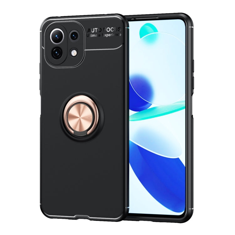 For Xiaomi Mi 11 Lite Metal Ring Holder 360 Degree Rotating TPU Case
