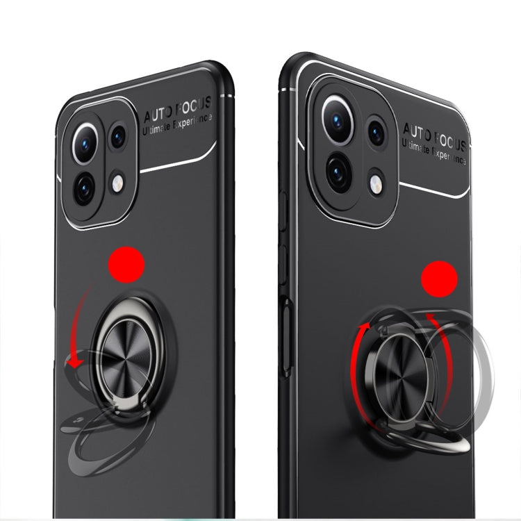 For Xiaomi Mi 11 Lite Metal Ring Holder 360 Degree Rotating TPU Case