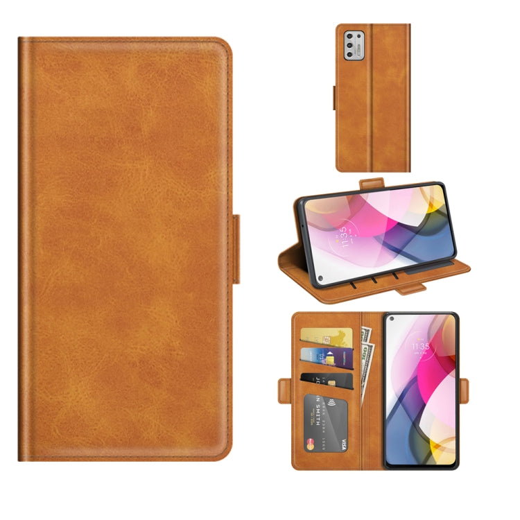 For Motorola Moto G Stylus 2021 Dual-side Magnetic Buckle Horizontal Flip Leather Case with Holder & Card Slots & Wallet