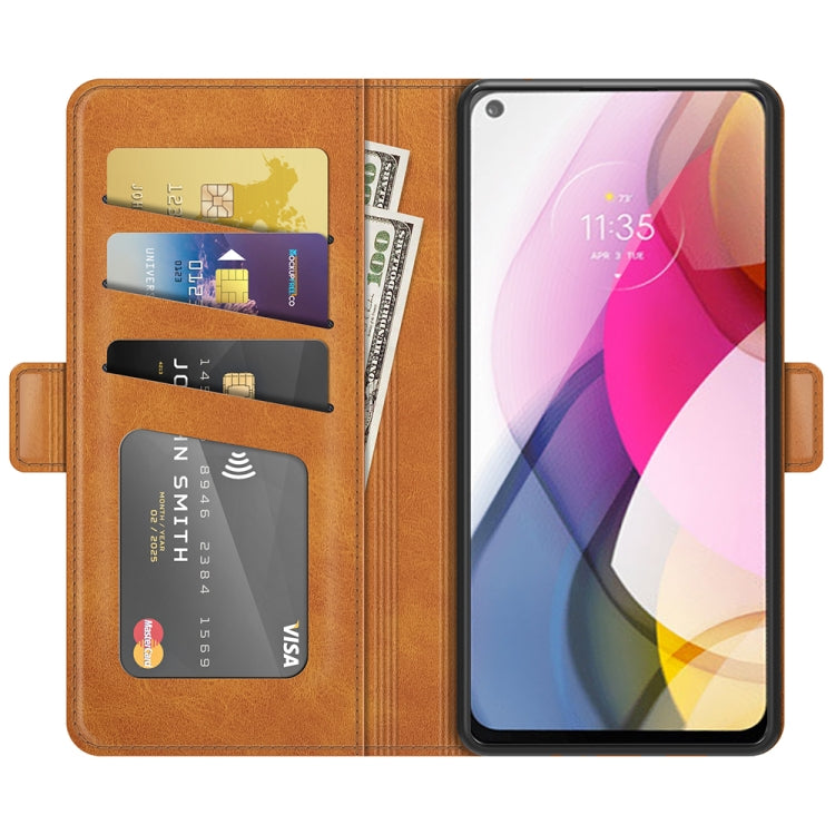 For Motorola Moto G Stylus 2021 Dual-side Magnetic Buckle Horizontal Flip Leather Case with Holder & Card Slots & Wallet