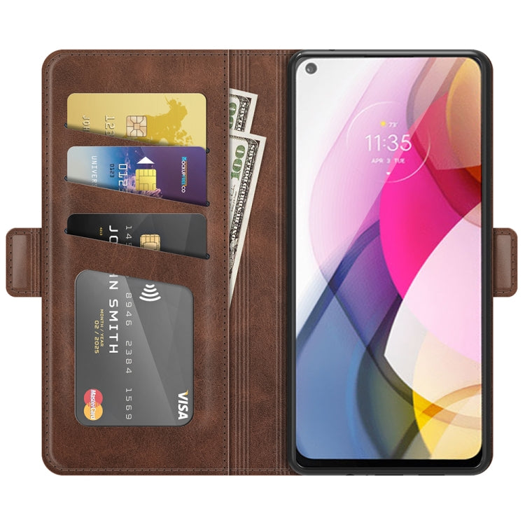 For Motorola Moto G Stylus 2021 Dual-side Magnetic Buckle Horizontal Flip Leather Case with Holder & Card Slots & Wallet