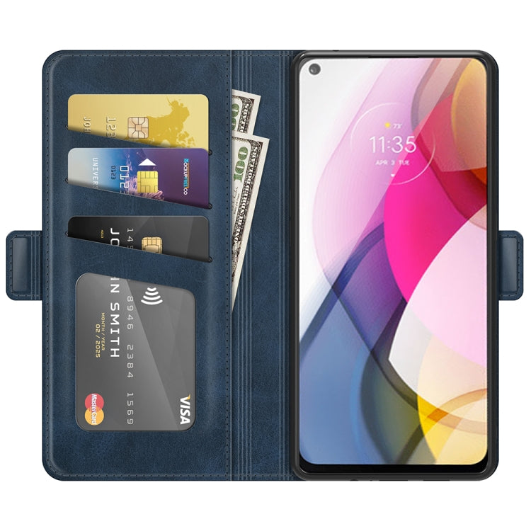 For Motorola Moto G Stylus 2021 Dual-side Magnetic Buckle Horizontal Flip Leather Case with Holder & Card Slots & Wallet