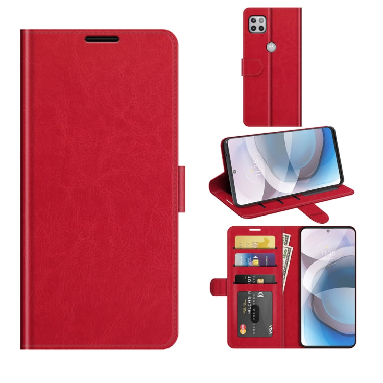 For Motorola One 5G Ace R64 Texture Single Horizontal Flip Protective Case with Holder & Card Slots & Wallet& Photo Frame