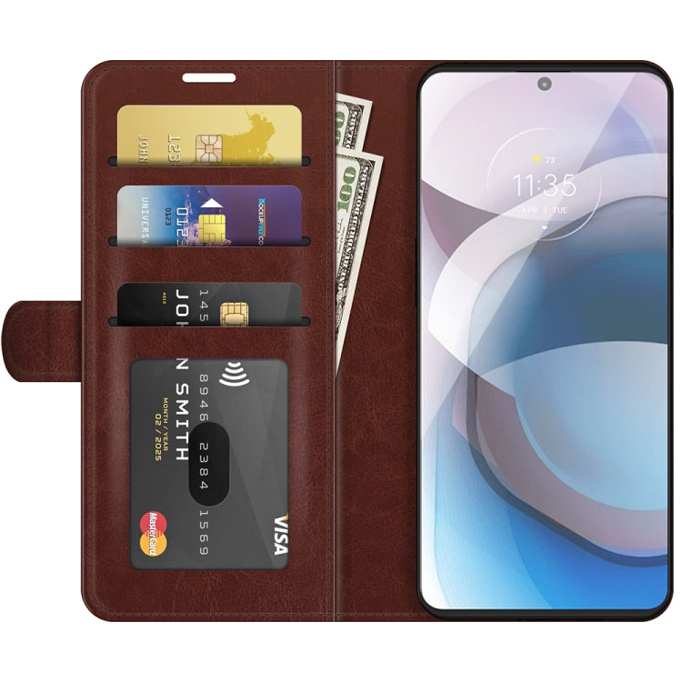 For Motorola One 5G Ace R64 Texture Single Horizontal Flip Protective Case with Holder & Card Slots & Wallet& Photo Frame