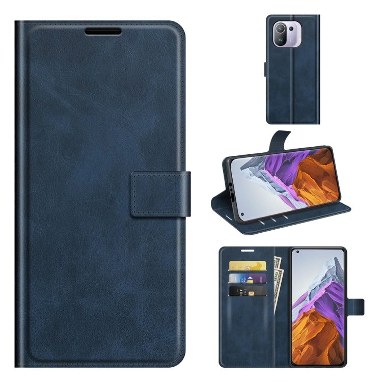 For Xiaomi Mi 11 Pro 4G / 5G Retro Calf Pattern Buckle Horizontal Flip Leather Case with Holder & Card Slots & Wallet