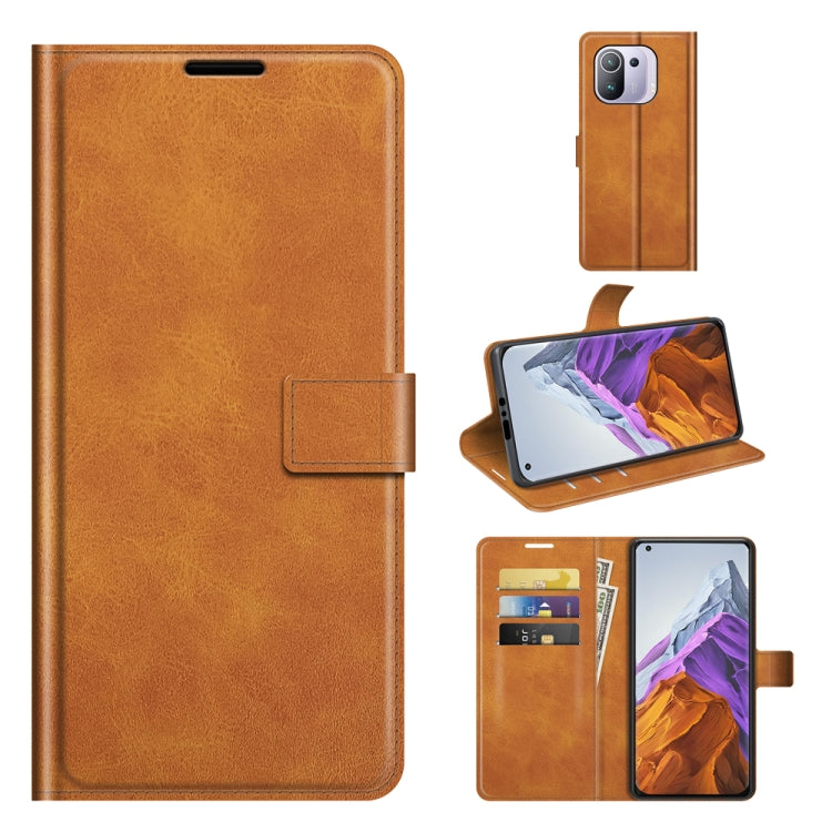 For Xiaomi Mi 11 Pro 4G / 5G Retro Calf Pattern Buckle Horizontal Flip Leather Case with Holder & Card Slots & Wallet