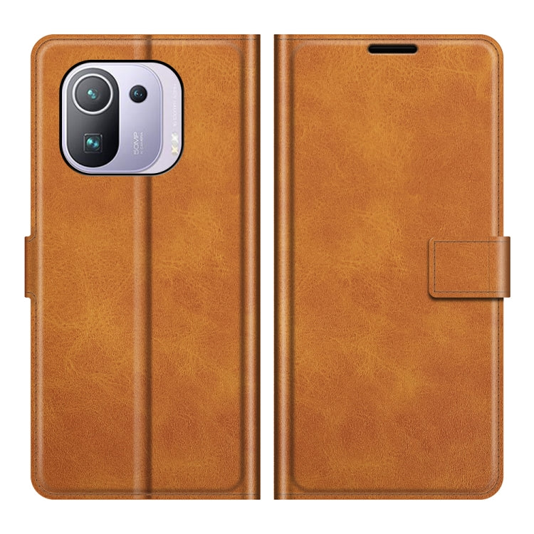 For Xiaomi Mi 11 Pro 4G / 5G Retro Calf Pattern Buckle Horizontal Flip Leather Case with Holder & Card Slots & Wallet