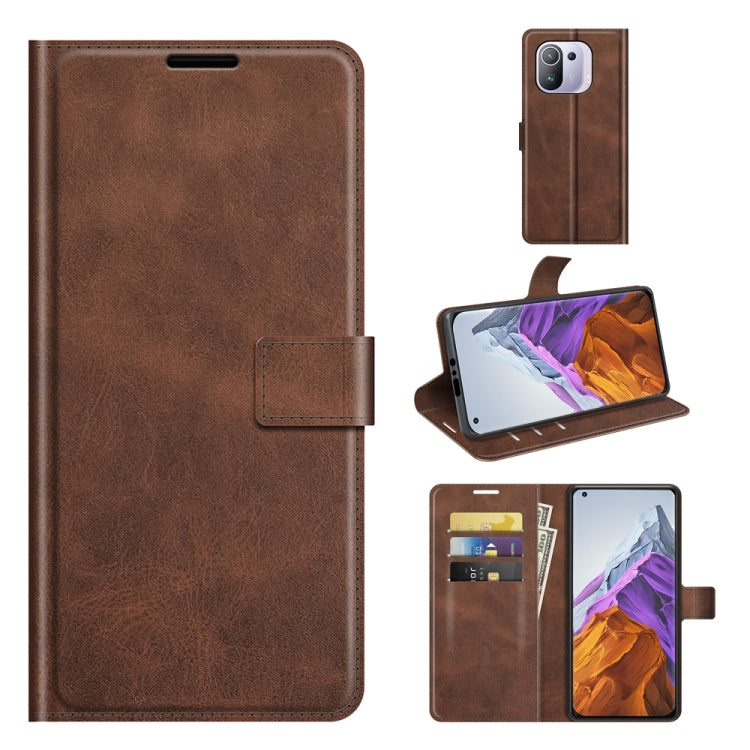 For Xiaomi Mi 11 Pro 4G / 5G Retro Calf Pattern Buckle Horizontal Flip Leather Case with Holder & Card Slots & Wallet