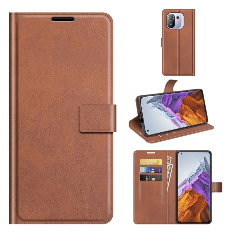 For Xiaomi Mi 11 Pro 4G / 5G Retro Calf Pattern Buckle Horizontal Flip Leather Case with Holder & Card Slots & Wallet