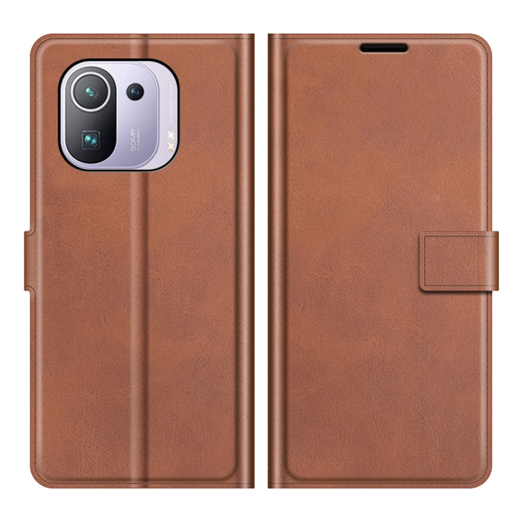 For Xiaomi Mi 11 Pro 4G / 5G Retro Calf Pattern Buckle Horizontal Flip Leather Case with Holder & Card Slots & Wallet