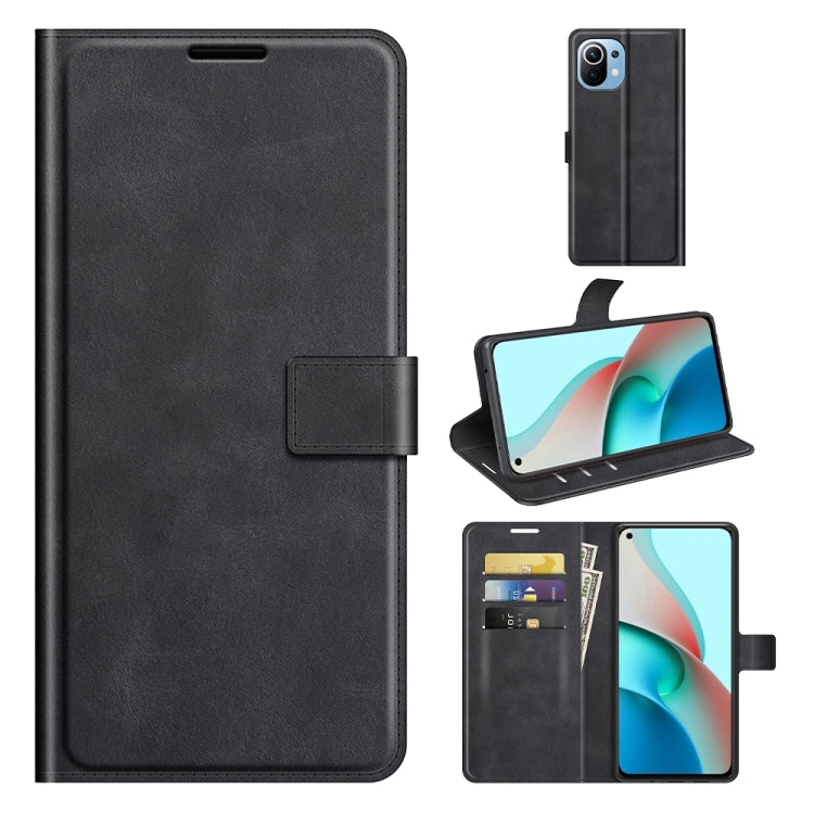 For Xiaomi Mi 11 Lite 4G / 5G Retro Calf Pattern Buckle Horizontal Flip Leather Case with Holder & Card Slots & Wallet