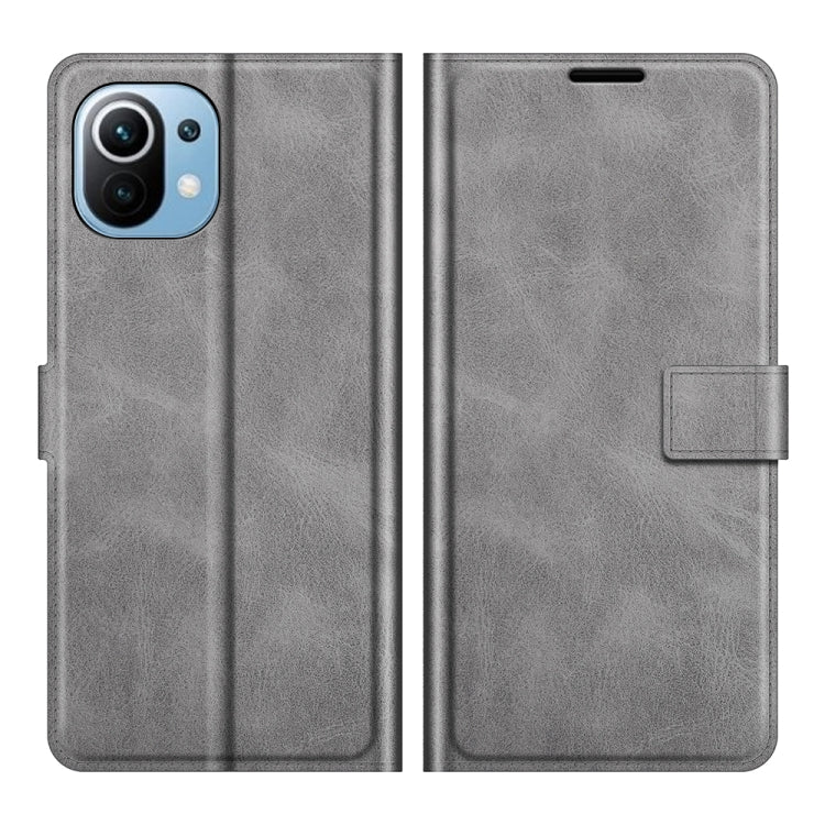 For Xiaomi Mi 11 Lite 4G / 5G Retro Calf Pattern Buckle Horizontal Flip Leather Case with Holder & Card Slots & Wallet