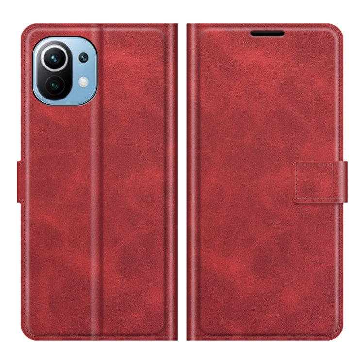 For Xiaomi Mi 11 Lite 4G / 5G Retro Calf Pattern Buckle Horizontal Flip Leather Case with Holder & Card Slots & Wallet