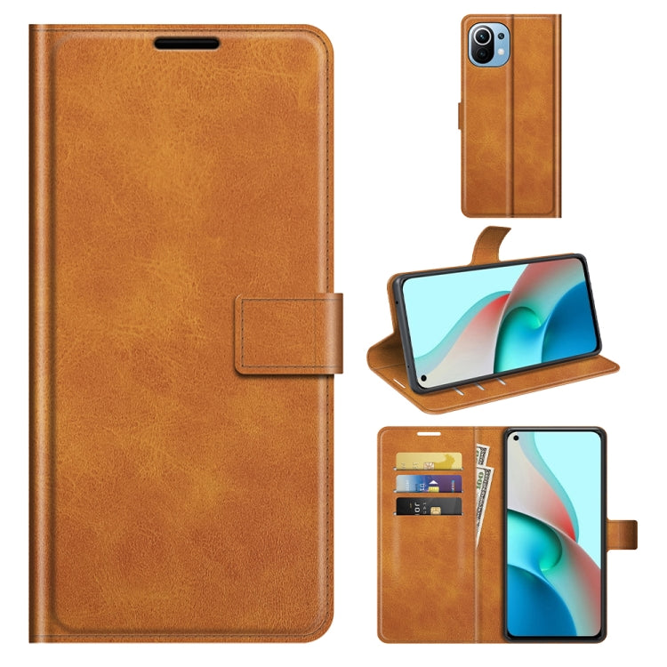 For Xiaomi Mi 11 Lite 4G / 5G Retro Calf Pattern Buckle Horizontal Flip Leather Case with Holder & Card Slots & Wallet