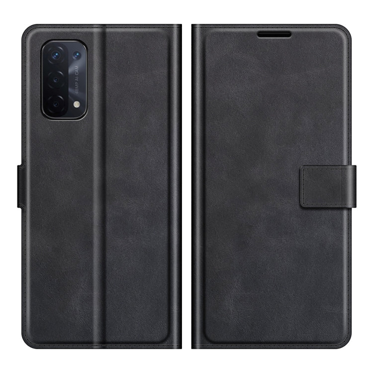 For OPPO A54 5G Retro Calf Pattern Buckle Horizontal Flip Leather Case with Holder & Card Slots & Wallet