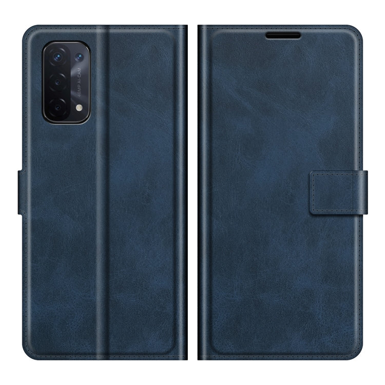 For OPPO A54 5G Retro Calf Pattern Buckle Horizontal Flip Leather Case with Holder & Card Slots & Wallet