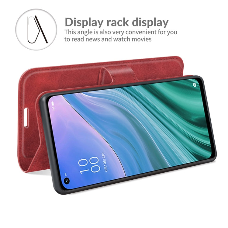 For OPPO A54 5G Retro Calf Pattern Buckle Horizontal Flip Leather Case with Holder & Card Slots & Wallet