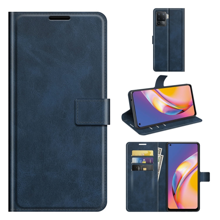 For OPPO A94 4G / F19 Pro Retro Calf Pattern Buckle Horizontal Flip Leather Case with Holder & Card Slots & Wallet