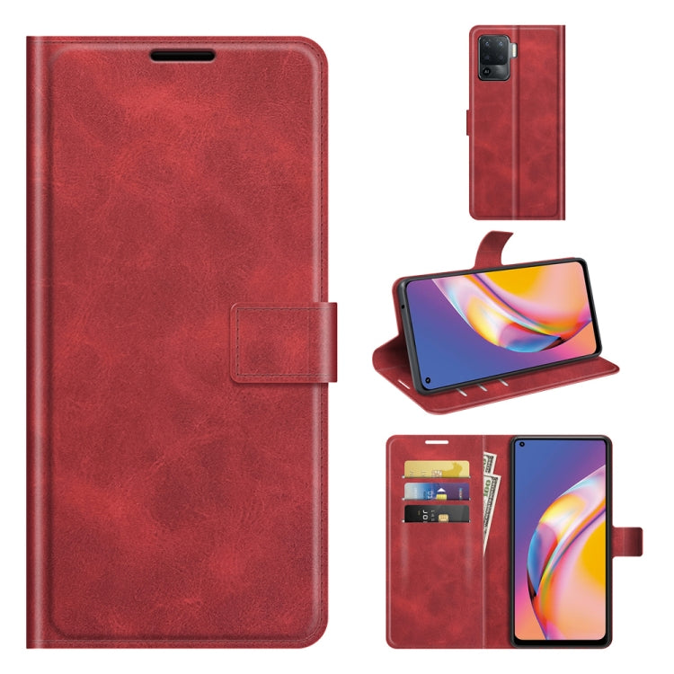 For OPPO A94 4G / F19 Pro Retro Calf Pattern Buckle Horizontal Flip Leather Case with Holder & Card Slots & Wallet