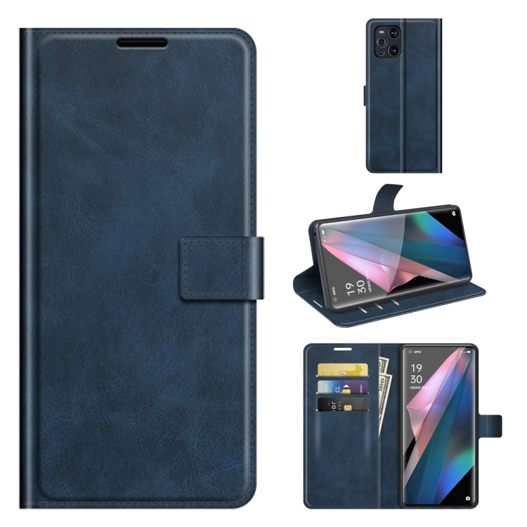 For OPPO Find X3 Pro / Find X3 Retro Calf Pattern Buckle Horizontal Flip Leather Case with Holder & Card Slots & Wallet