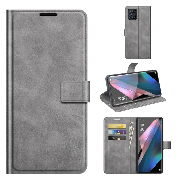 For OPPO Find X3 Pro / Find X3 Retro Calf Pattern Buckle Horizontal Flip Leather Case with Holder & Card Slots & Wallet