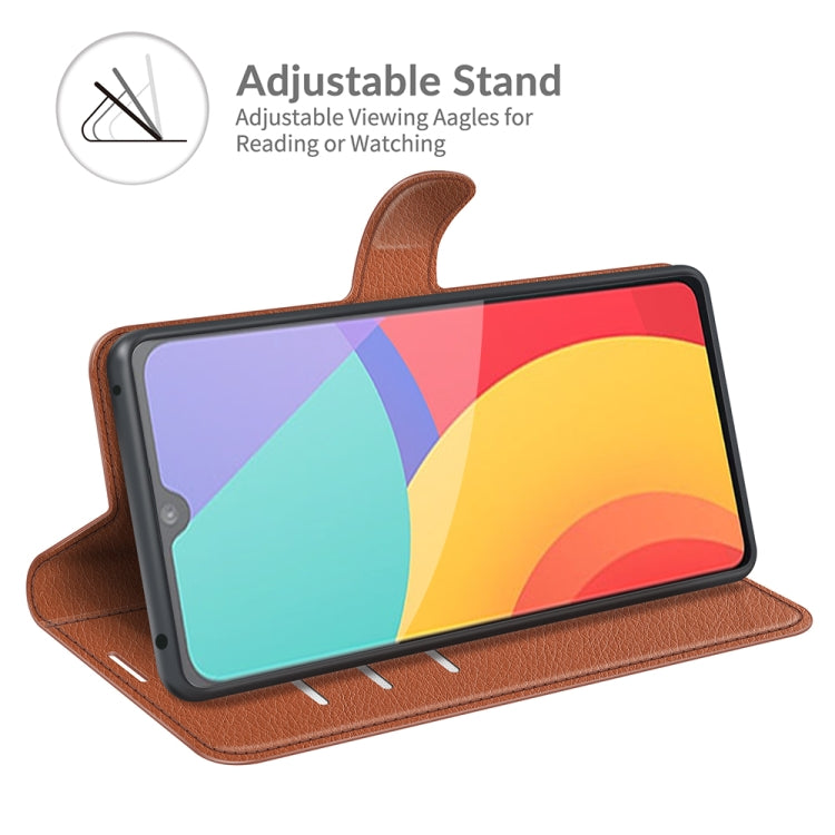 For Alcatel 1L 2021 Litchi Texture Horizontal Flip Protective Case with Holder & Card Slots & Wallet