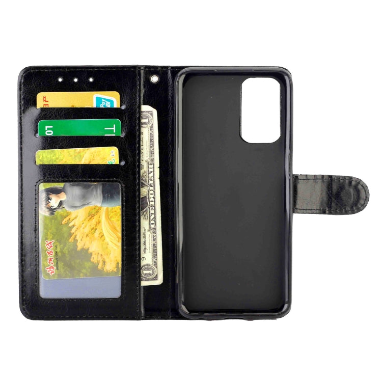 For OPPO A55 5G Crazy Horse Texture Leather Horizontal Flip Protective Case with Holder & Card Slots & Wallet & Photo Frame