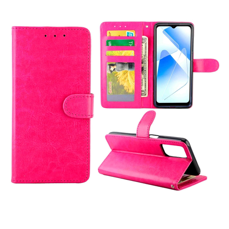 For OPPO A55 5G Crazy Horse Texture Leather Horizontal Flip Protective Case with Holder & Card Slots & Wallet & Photo Frame