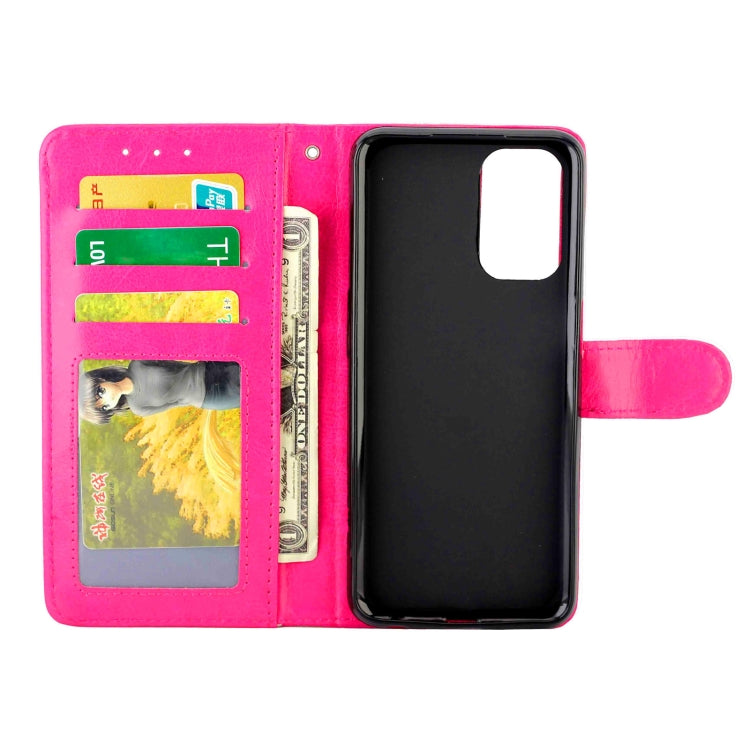 For OPPO A55 5G Crazy Horse Texture Leather Horizontal Flip Protective Case with Holder & Card Slots & Wallet & Photo Frame