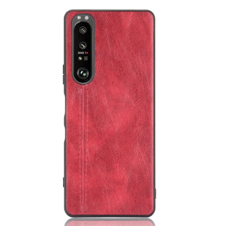 For Sony Xperia 1 III Shockproof Sewing Cow Pattern Skin PC + PU + TPU Case