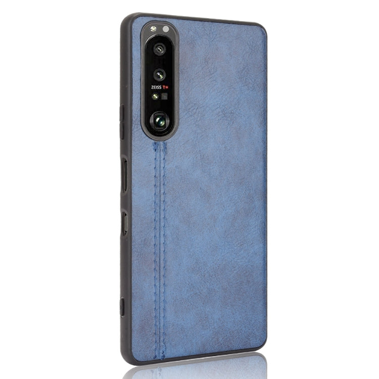 For Sony Xperia 1 III Shockproof Sewing Cow Pattern Skin PC + PU + TPU Case