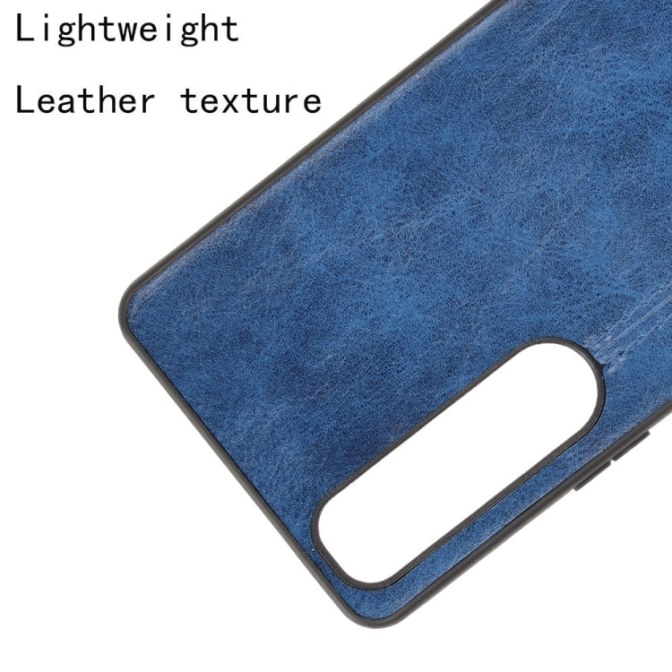 For Sony Xperia 1 III Shockproof Sewing Cow Pattern Skin PC + PU + TPU Case