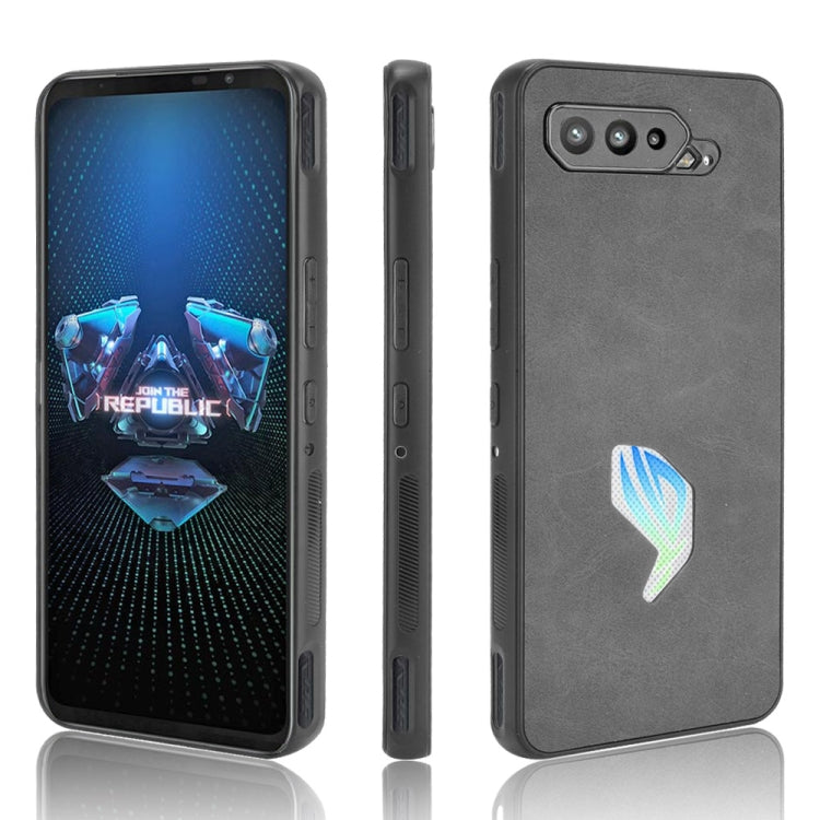 For Asus ROG Phone 5 Shockproof Sheep Skin PC + PU + TPU Case(Black)